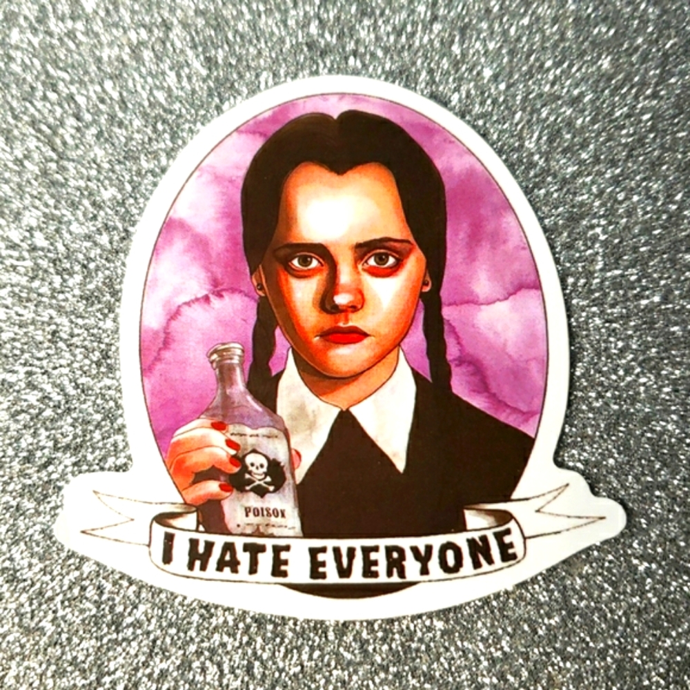 10/$10 ADDAMS FAMILY waterproof sticker Wednesday